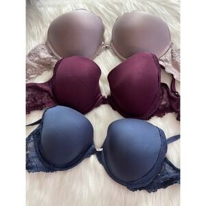 Victoria Secret 3 Bra Padded Wired Size 34DD Used